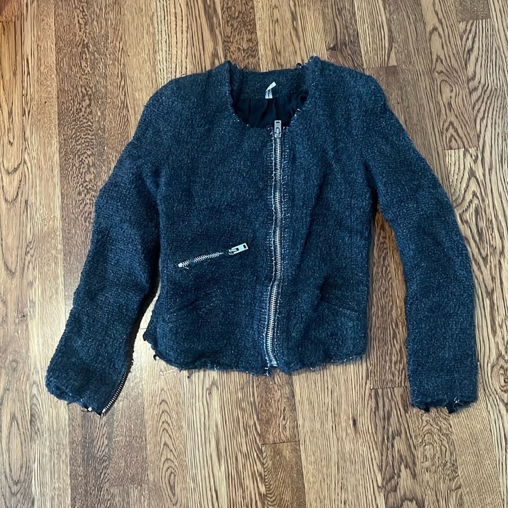 Iro Women’s Black Fluffy Jacket Size 2